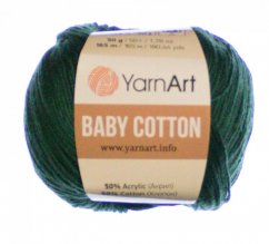 Baby Cotton  YarnArt 444 tmavě zelená