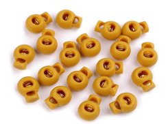 Brzdičky kulaté 15x19 mm hořčicová tmavá