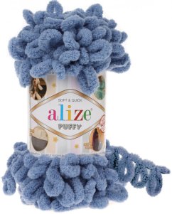 Alize Puffy 374  šedomodrá