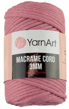 Macrame Cord 3 mm 792 starorůžová YarnArt
