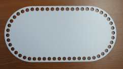 Dno na košík ovál 30X15 cm BÍLÁ typ D24