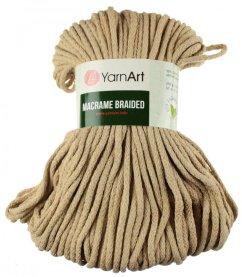 Šňůry Macrame Braided příze  768  YarnArt světle hnědá