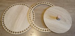 Set prstenec + dno + víko + knopka-  dekor DUB II 20 cm typ 2