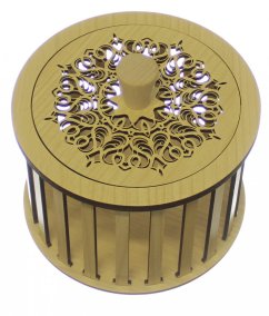 Konstrukce pro vyplétané košíky s víkem 15x10cm kruh typ T1 Javor II