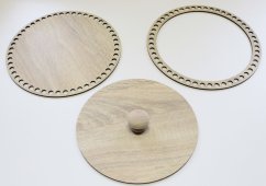 Set prstenec + dno + víko + knopka Dub II  22,5 cm typ A3