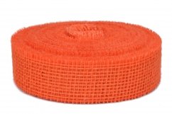 Stuha jutová oranžová šíře 50mm