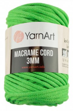 Macrame Cord 3 mm 802 jasně zelená YarnArt