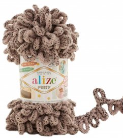 Alize Puffy 673 hnědá žíhaná