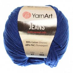 Jeans 47 královsky modrá YarnArt