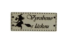 Štítek , značka , označení ČARODĚJNICE XB-63 šedá