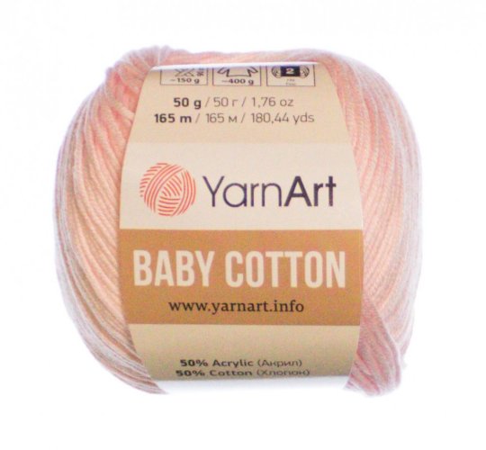 Baby Cotton  YarnArt 410 světle růžová