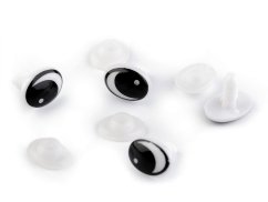 Bezpečnostní oči 11x15 mm černá