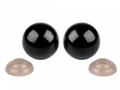 Bezpečnostní oči s pojistkou  18 mm  černé , cena za 2 kusy , pár