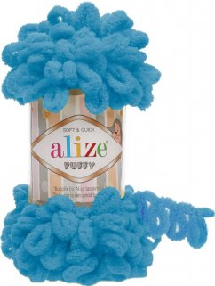Alize Puffy 16 tyrkysově  modrá