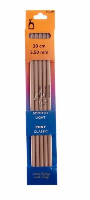 Jehlice ponožkové PONY  20 cm 5,5 mm sada 5 ks