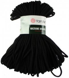 Šňůry Macrame Braided příze  750 YarnArt  černá