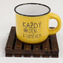 Sada Podtácků v boxíku  dekor tmavě hnědá