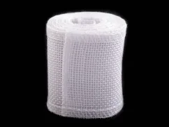 Stuha imitace juty šíře 50 mm bílá