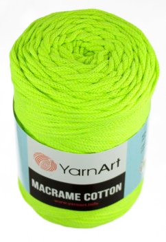 Macrame Cotton  801 neonově žlutá
