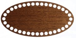 Dno na košík ovál 20X10 cm Ořech Tmavý typ D21