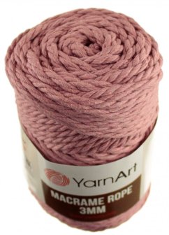 Macrame Rope 792 tm.starorůžová  3 mm