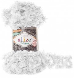 Alize Puffy Fur 6100 bílá
