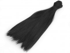 Paruka / vlasy pro panenky 20 cm černá