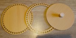 Set prstenec + dno + víko + knopka-  dekor BUK 20 cm typ 2
