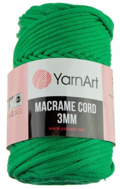 Macrame Cord 3 mm 759 zelená YarnArt