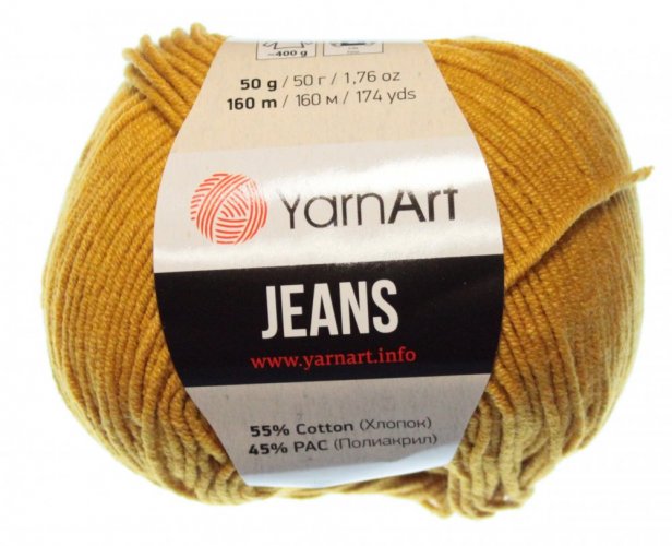 Jeans 84 hořčicová YarnArt