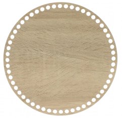 Dno na košík kruh 25 cm DUB II  typ B25