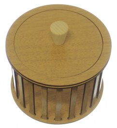 Konstrukce pro vyplétané košíky s víkem 15x10cm kruh typ T2 DUB ZLATÝ