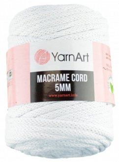Macrame Cord 5 mm 751 bílá