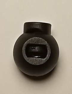 Brzdička plastová kulatá 16 mm    černá