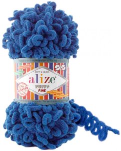 Alize Puffy Fine 637 modrá jeans