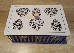 Konstrukce pro vyplétané košíky s víkem 30x20x10cm typ 4 ŠEDÁ