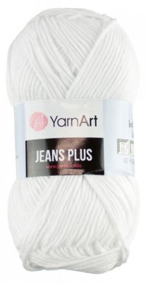 Jeans Plus 62 bílá YarnArt