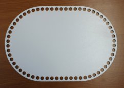 Dno na košík ovál 30X20 cm BÍLÁ typ D32