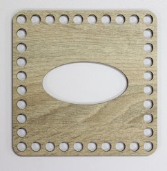 Víko na kapesníky 13,5 X13,5  cm Dub II