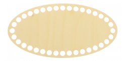 Dno na košík ovál 20x10 cm Přírodní překližka typ D21