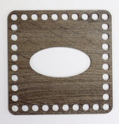 Víko na kapesníky  13,5 X13,5  cm Dub Lanýž