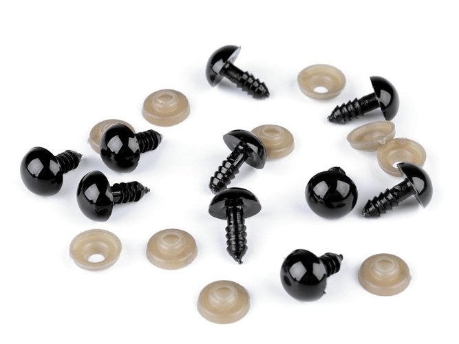 Bezpečnostní oči Ø12 mm černá