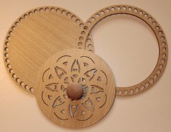 Set prstenec + dno + víko + knopka-  dekor JAVOR  II  20 cm typ 3