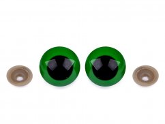 Bezpečnostní oči velké Ø30 mm barva zelená 2 jakost cena za 2 ks