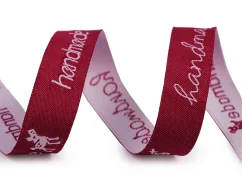 Vzorovka handmade šíře 16 mm  bordó