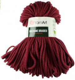 Šňůry Macrame Braided příze  781 YarnArt  vínová