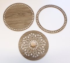 Set prstenec + dno + víko + knopka-  dekor Dub Sonoma 22,5cm typ A1