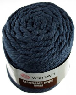 Macrame Rope 761 modrošedá 5 mm