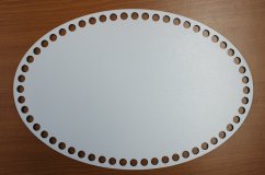 Dno na košík ovál 30X20 cm BÍLÁ typ D25