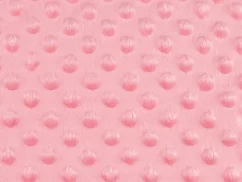 Minky s 3D puntíky  béžová cena za 0,5 m růžová - lososová